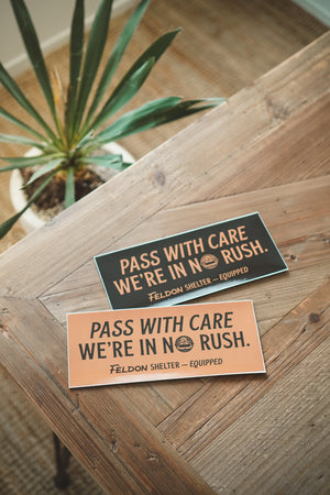 FELDON SHELTER PASS WITH CARE sticker